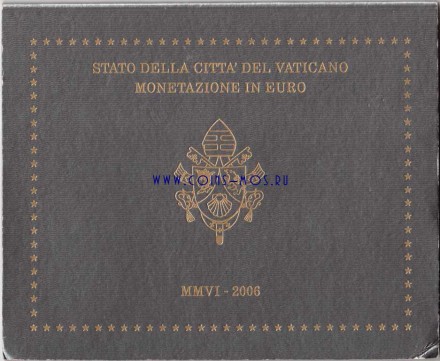 Ватикан Официальный набор евро-монет 2006 г / в буклете