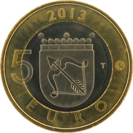 Финляндия 5 евро 2013 Крепость Олафсборг UNC / коллекционная монета