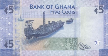 Гана 5 седи 2017 / 60 лет Центральной банковской системе в Гане UNC Юбилейная! R